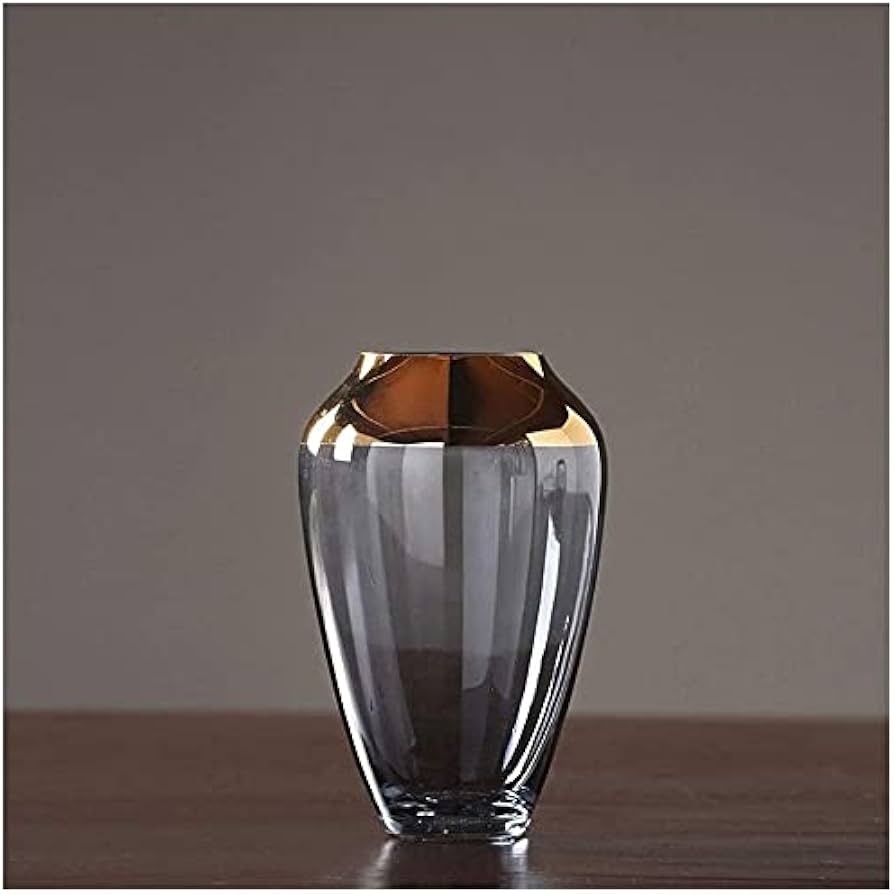 Amazon.co.jp: フラワーベースライトグレー/グリーンの透明なガラスの